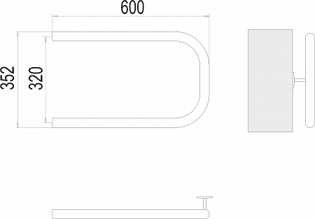 П-обр AISI 32х2 320х600 Полотенцесушитель  TERMINUS Воронеж - фото 3