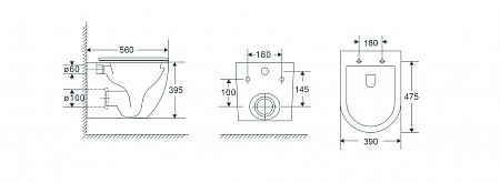 Подвесной унитаз безободковый Terminus Енисей Monolit 560х390 белый Воронеж - фото 8 Подвесной унитаз безободковый Terminus Енисей Monolit 560х390 белый Воронеж - фото 8