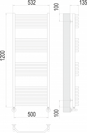 Виктория П22 500х1200 Полотенцесушитель  TERMINUS Воронеж - фото 3