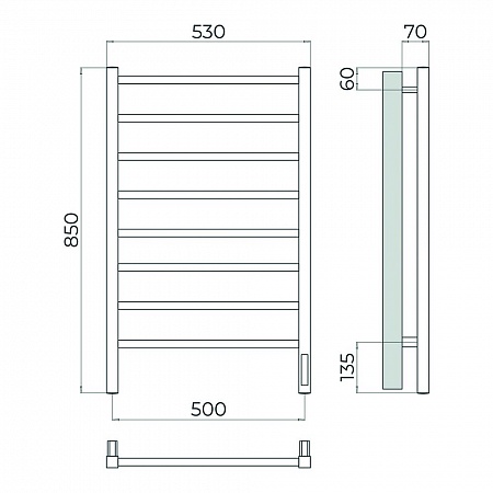 Ватикан П8 500х850 Электро Полотенцесушитель TERMINUS Золото Воронеж - фото 4 Ватикан П8 500х850 Электро Полотенцесушитель TERMINUS Золото Воронеж - фото 4