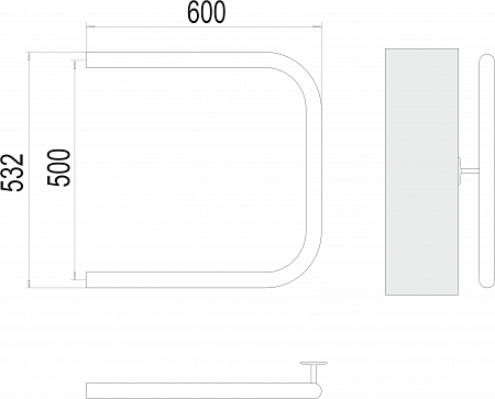 П-обр AISI 32х2 500х600 Полотенцесушитель  TERMINUS Воронеж - фото 3