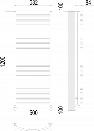 Классик П22 500х1200 Полотенцесушитель  TERMINUS Воронеж - фото 3