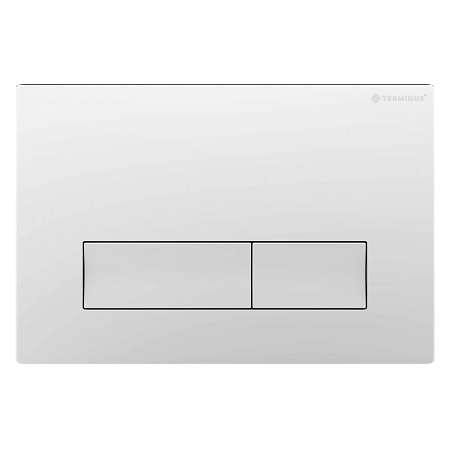 Клавиша смыва для инсталляции Terminus Classic кнопка прямоугольник цвет белый Воронеж - фото 1