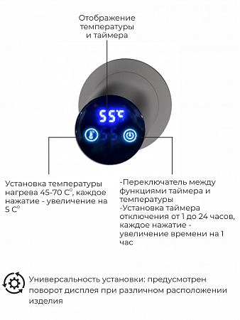 Рондо П2 350х760 электро Полотенцесушитель TERMINUS Оружейная сталь Воронеж - фото 5 Рондо П2 350х760 электро Полотенцесушитель TERMINUS Оружейная сталь Воронеж - фото 5